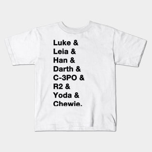 Star Wars Names Kids T-Shirt